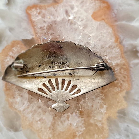 VINTAGE SIAM NIELLO STERLING SILVER Brooch - Picture 4 of 5